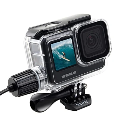 Obrázek Suptig vodotěsný kryt, kompatibilní s GoPro Hero 13/Hero 12/Hero 11/Hero 10/Hero 9, černý, 40 m