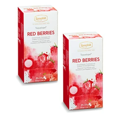 Obrázek Ronnefeldt Teavelope balení 2 ks Red Berries Aromatizovaný ovocný čaj x 25 2,5 g čajový sáček.
