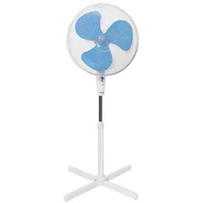 Obrázek Bestron Stojanový ventilátor se třemi rychlostními stupni, s funkcí oscilace 75 a výškově nastavitelný do 122 cm, Ø 45 W, ASV45 barva: bílá