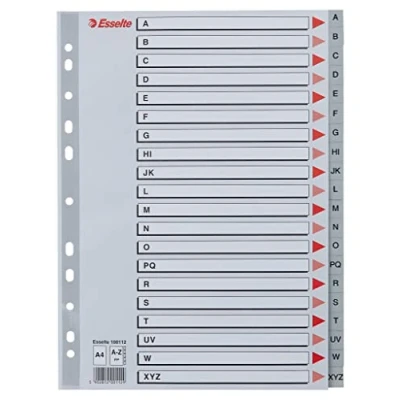 Obrázek Esselte 800979 abecedy Isches registrační Polypropylen A4, modrá