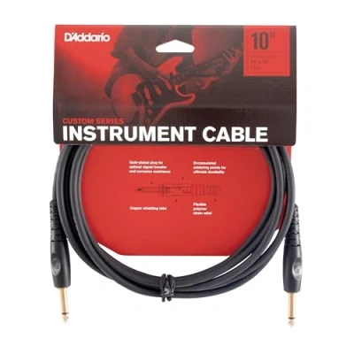 Obrázek D&#039;Addario &quot;Custom Serie&quot; kytarový kabel NEJVYŠŠŠÍ KVALITA NEJOBLÍBENĚJŠÍCH PŘÍSLUŠENSTVÍ NA SVĚTĚ PW G 10 3 metry 2 rovné konektory