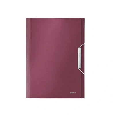 Obrázek Leitz 39570028 složka ve stylu složek Style, A4, 6 přihrádek, PP, granátově červená