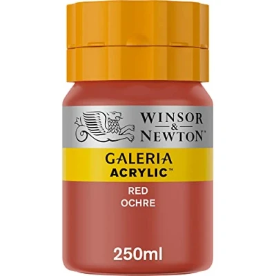 Obrázek Winsor &amp; Newton 2137564 Galeria akrylová barva, vysoká pigmentace, stálá na světle, konzistence, 250 ml tuba červený okr