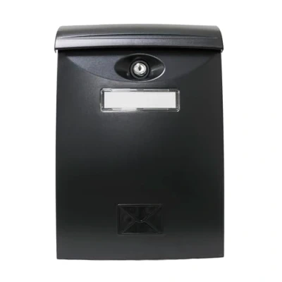 Obrázek Amig Außenbriefkasten Modell 7 Aktuelles Design mit Namensfenster Bequemliche Tür Schloss Einfache Montage Ideal für DIN A4 Post, Schwarz, Kunststoff