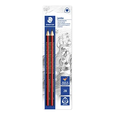 Obrázek STAEDTLER 1285 1BK2 Noris Club Jumbo psací pero, tvrdost 2B, blistrová karta se 2 kusy