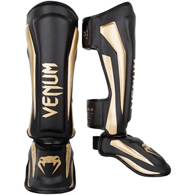 Obrázek Venum Unisex Elite Boxy Ochrana holeně, černá / zlatá, M