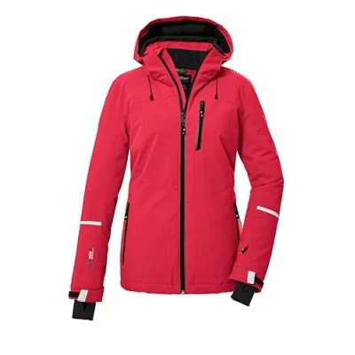 Obrázek killtec Damen Skijacke/Funktionsjacke mit abzippbarer Kapuze und Schneefang KSW 81 WMN SKI JCKT, modern red, 44, 39746 000
