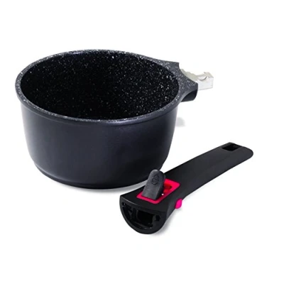 Obrázek Baumalu Granit PRO, 383607 Kasserolle, geschmiedetes Aluminium, Schwarz, 16 cm