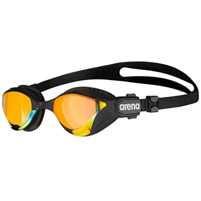 Obrázek arena Cobra Tri Swipe Mirror Unisex Triatlonové brýle pro dospělé, plavecké se zrcadlovými skly, ochrana proti zamlžování, UV ochrana, 3 vyměnitelné nosní můstky, Yellow Copper