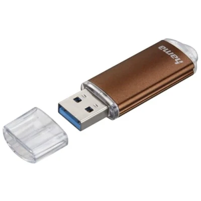 Obrázek Hama 256GB USB flash disk 3.0 datový (90 MB/s přenos dat, s očkem pro upevnění na kroužek klíče, paměťový disk, Memory Stick uzávěrem, např. Windows/MacBook), bronz