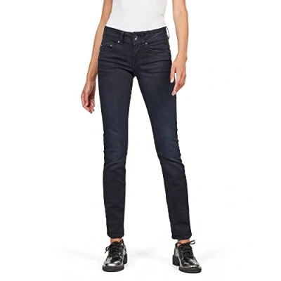 Obrázek G Star Dámské Midge Saddle Straight Jeans, Modrá (Dk Aged D07145 8971 89)