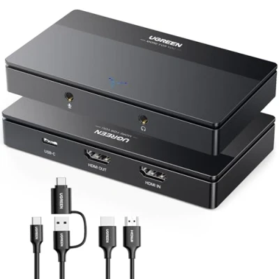Obrázek UGREEN 4K Video Capture Card, HDMI na USB 3.0 typ C Grabber 1080P 60fps pro Gaming Live Streaming Recorder, kompatibilní s Switch PS5 Xbox iPad DSLR MacBook Laptop PC Phone Mac Mini 4