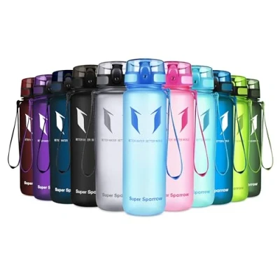 Obrázek Super Sparrow láhev na pití Tritan vodu 500 ml bez BPA ideální sportovní sport, voda, jízdní kolo, fitness, univerzální, outdoor lehká, trvalá