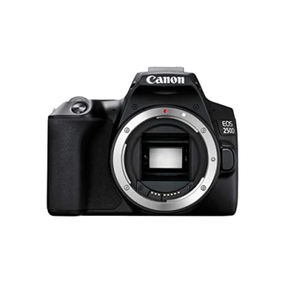 Obrázek Canon EOS 250D digitální zrcadlovka, kryt Body (24, 1 megapixely, 7, 7 cm (3&quot;) variabilní displej, APS C senzor, Dual Pixel CMOS AF, 4K, Full HD, DIGIC 8, WLAN, Bluetooth), černý