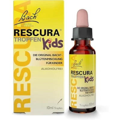 Obrázek Bachovy květy originální Bach RESCURA Kids kapky bez alkoholu, 10 ml směs Bachových květů pro děti Originál podle Dr. Edward dříve Rescue
