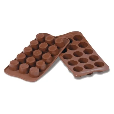 Obrázek Silikomart 195041 forma na pralinky cukroví, tvar 15, hnědá