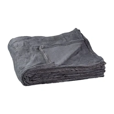 Obrázek Relaxdays Měkká fleecová deka extra velká z polyesteru, fleece, lze prát na 30 C, v x š h: 1 200 220 cm, šedá