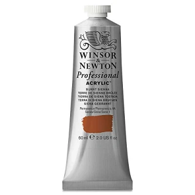 Obrázek Winsor &amp; Newton 2320074 profesionální akrylová barva v umělecké kvalitě, vysoká brilantnost barev a krycí síla, archivní kvalita, 60ml tuba Siena vypalovaná