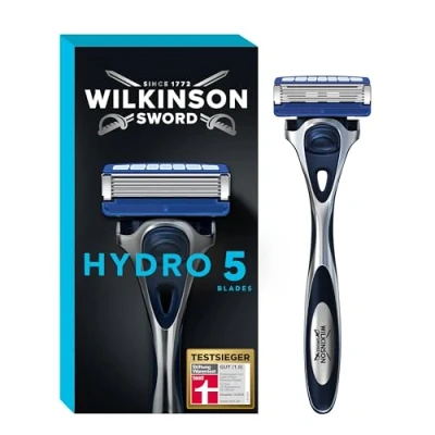 Obrázek WILKINSON SWORD Hydro 5 holicí strojek pro muže Hydratační gel a sklopný zastřihovač + 1 žiletka