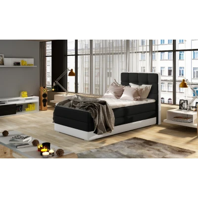 Obrázek Boxspring Aster 90x200 Materiál / Dekor: Sawana 14, Ekokůže Soft 17, Orientace: Pravá