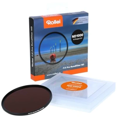 Obrázek Rollei F:X Pro kulatý filtr (62 mm, ND 1000 filtr) Neutrální šedý (neutrální hustý ze skla Gorilla se speciální vrstvou ND8 (10 stop/3,0)