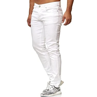 Obrázek Tazzio Jeans Slim Fit pánské džínové kalhoty strečové designové Denim 16533, bílá
