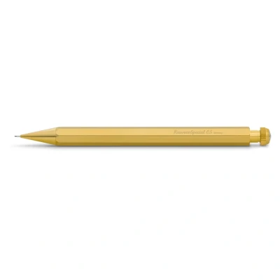 Obrázek Kaweco SPECIAL mechanická tužka mosaz 0,5 mm I z kvalitní mosazi pro kreslení luxusní tisková tužka, doplnitelná mazací gumou inkoustová 14 cm