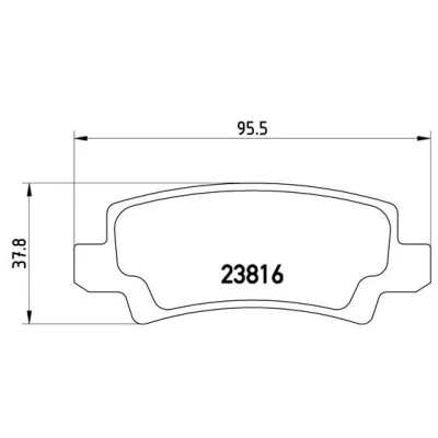 Obrázek Brembo P 83 065 sada brzdového obložení, kotoučová brzda (4dílná)