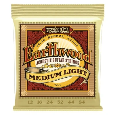 Obrázek Ernie Ball Earthwood Medium Light akustické kytarové struny, bronz 80/20, tloušťka 12 54