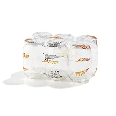 Obrázek Le Parfait 4035 T.O. Dark mit Deckel, 385 ml, Transparent/Gold, 63 mm, 6 Stück