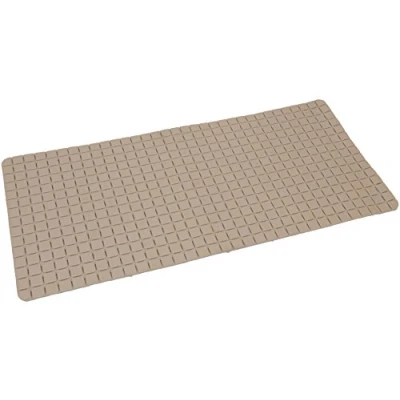 Obrázek MSV Prémiová sprchová podložka do vany rohož vložka antibakteriální protiskluzová s přísavkami béžová cca 36 x 76 cm voní po růžích lze prát na 60 stupňů