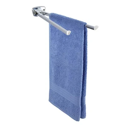 Obrázek WENKO Držák ručníků Mod. Basic kvalitní odkládací plocha na ručníky z nerezové oceli se dvěma pohyblivými rameny rozměry 8 x 5,5 42 cm barva lesklá