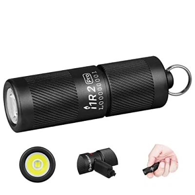 Obrázek OLIGHT I1R II pro EOS Mini LED kapesní svítilna 180 lumenů super jasná USB nabíjecí ruční svazek klíčů, IPX8 a 1,5 m ochrana proti pádu, malé lampy venkovní kempování repatury, černá