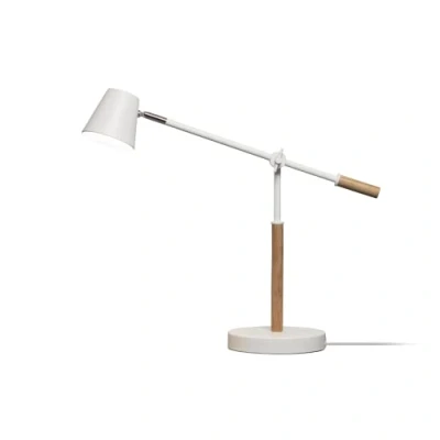 Obrázek Unilux LED lampa na psací stůl Vicky, skandinávská, stmívatelná, bílá se dřevem