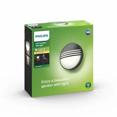 Obrázek Philips myGarden LED nástěnné venkovní světlo Yarrow, 6 W, černé