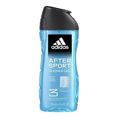 Obrázek adidas Sprchový gel 3v1 After Sport pro něj, s aromatickou svěží vůní, 250 ml