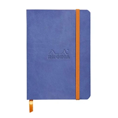 Obrázek Rhodia 117358C Rhodiarama poznámkový sešit (s měkkou obálkou, dot grid, 72 listů, 90 g papír v barvě slonoviny, DIN A6, 10,5 x 14,8 cm, záložka, vnitřní kapsa) 1 kus safírově modrá