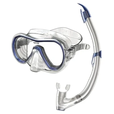 Obrázek Seac Set Giglio Valve, Schnorchelset mit Maske und Schnorchel Wasserausblasventil für Erwachsene