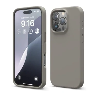 Obrázek elago Prémiové silikonové pouzdro kompatibilní s iPhone 16 Pro, celotělové na mobil, nárazuvzdorné, tenké odolné proti poškrábání, měkká podšívka z mikrovlákna, 6,3 palců