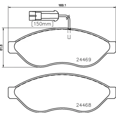 Obrázek Sada brzdových destiček, kotoučová brzda BREMBO P 23 144