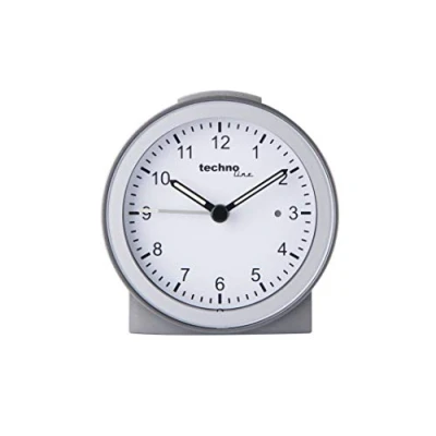 Obrázek Technoline moderní a klasický současně quartzový budík model G, stříbro, 80 x 32 84 mm