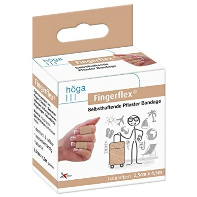 Obrázek Hoega otisky Flex barvy pokožky, natažená, lepící náplast bandáž/otisky obvaz, 2,5 cm x 4.5 m, 1 kus