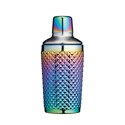 Obrázek BarCraft Cocktail Mischer, Edelstahl Boston Shaker, Regenbogen verziertes Finish, 300ml Kapazität, 8 x 17.5cm, 1 Stück