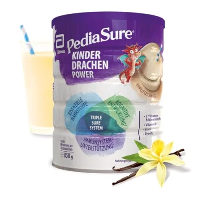 Obrázek Vanilkový koktejl Pediasure doplněk stravy pro děti, s 27 vitamíny a minerály, proteiny Omega 3 6, od 1 roku, 850 g.