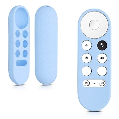 Obrázek kwmobile pouzdro dálkové ovládání kompatibilní s Google Chromecast 2020 4K / 2022 HD silikonový obal pro TV příslušenství ve světle modré barvě
