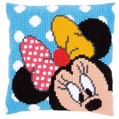 Obrázek Vervaco PN 0148429 pro 0167234 WD vyšívání křížkovým stehem polštář Minnie Vorgedruckt, Stramín, Bílá, 40 x 0, 30 cm