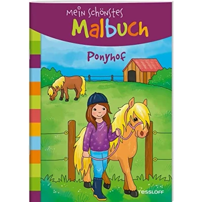 Obrázek Mein schönstes Malbuch. Ponyhof / Schöne Motive mit Pferden und Ponys zum Ausmalen für Mädchen Jungen ab 5 Jahren: Malen Kinder Jahren (Malbücher blöcke)
