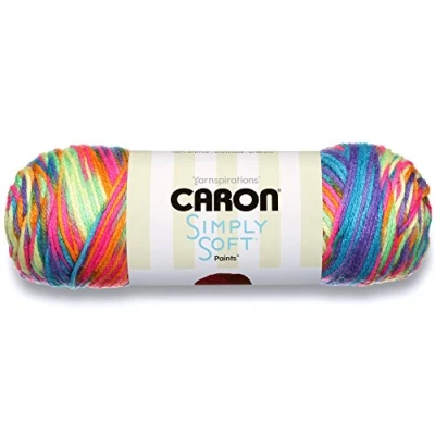 Obrázek Caron Simply Soft Ombre příze, cca 141 g, Avocado s barevným přechodem Rainbow Bright