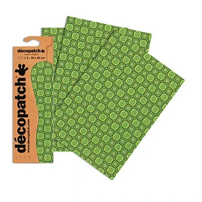 Obrázek Decopatch Papír č. 643 (zelený vzor dlaždice, 395 x 298 mm) balení 3 ks
