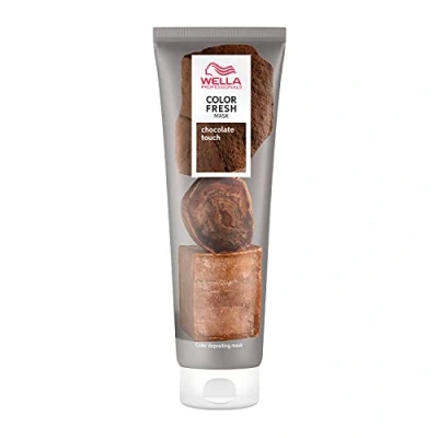 Obrázek Wella Professionals Color Fresh Mask Chocolate Touch vlasová kúra pro oživení a změnu barvy vlasů pečující tónování avokádovým olejem hnědé vlasy 150 ml